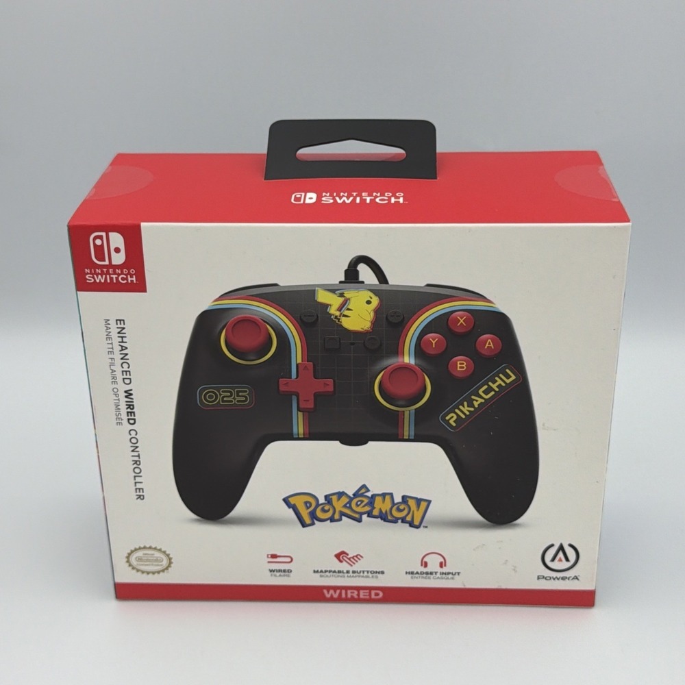 New Power A Nintendo Switch Enhanced Wired Controller Pokemon Pikachu Sealed